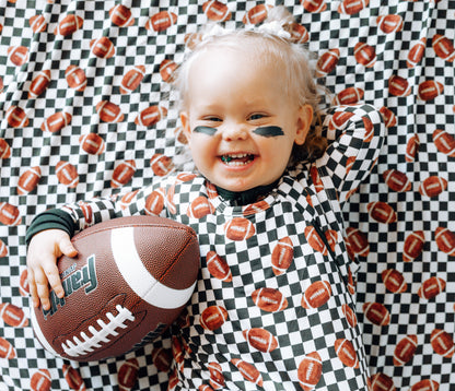 CHECKERED FOOTBALL DREAM SLEEP SACK