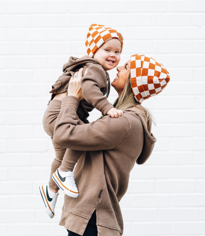 COPPER CHECKERS DREAM BEANIE