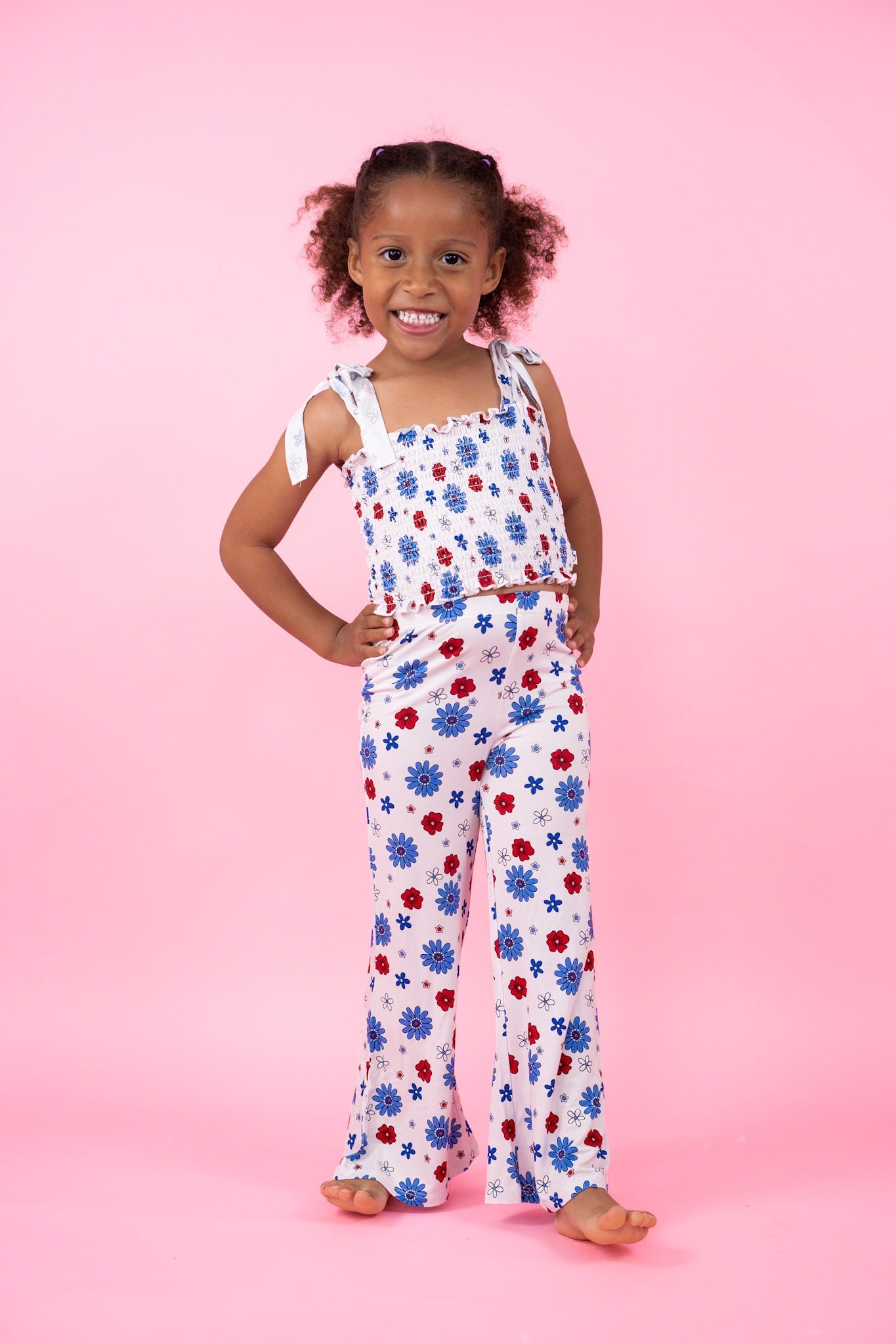 EXCLUSIVE FREEDOM BLOOMS DREAM SMOCKED FLARE SET