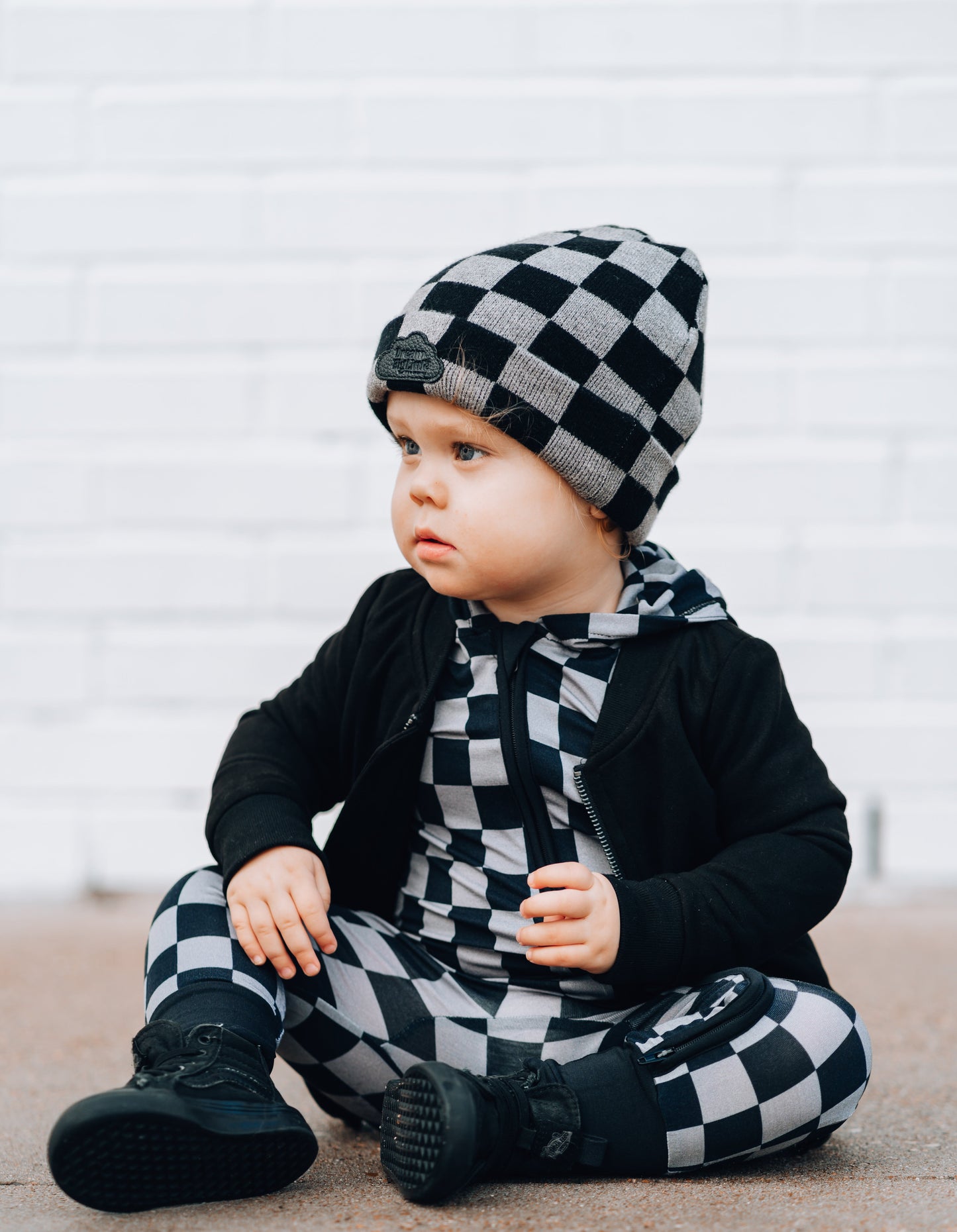 CHARCOAL CHECKERS DREAM BEANIE