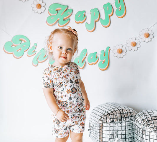 DISCO BIRTHDAY GIRL DREAM SHORT SET