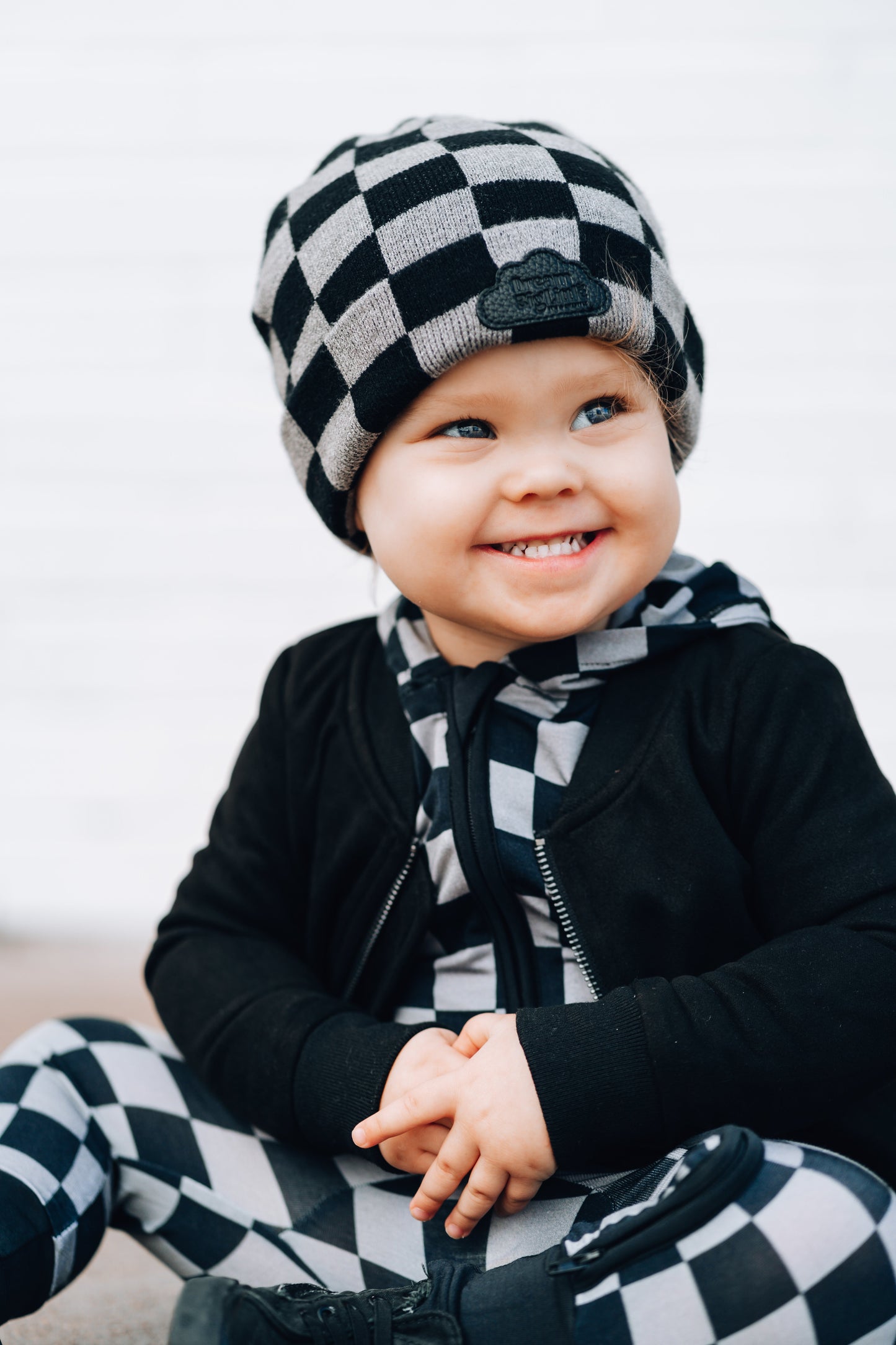 CHARCOAL CHECKERS DREAM BEANIE