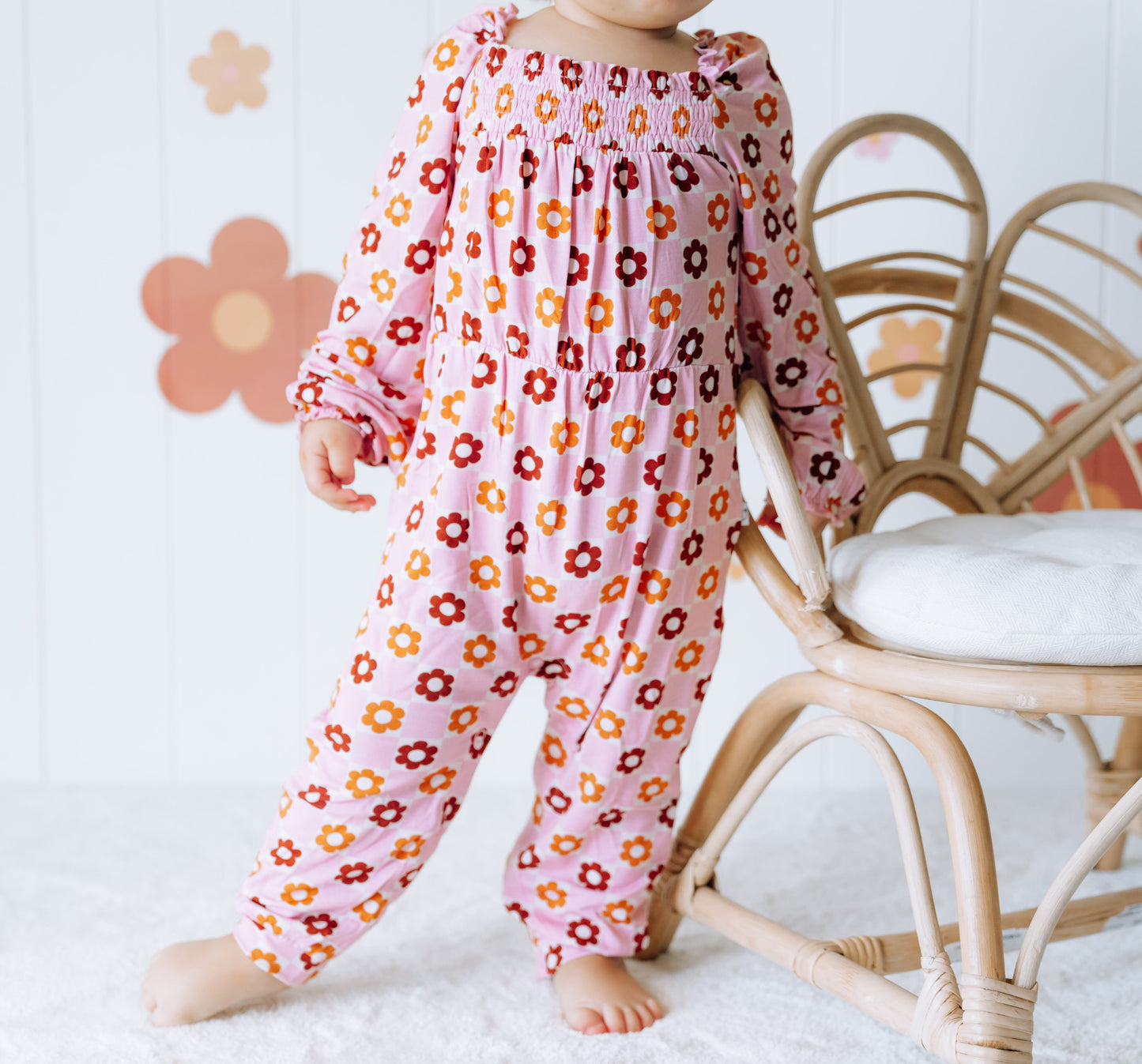 FALLIN' FOR DAISIES DREAM SMOCKED JUMPSUIT