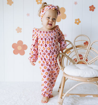 FALLIN' FOR DAISIES DREAM SMOCKED JUMPSUIT