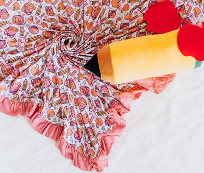 RULE THE SCHOOL RUFFLE BLANKET