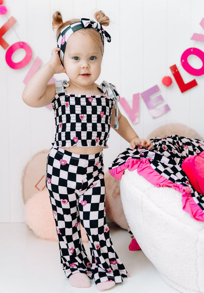 CHECK YES JULIET EXCLUSIVE DREAM SMOCKED FLARE SET