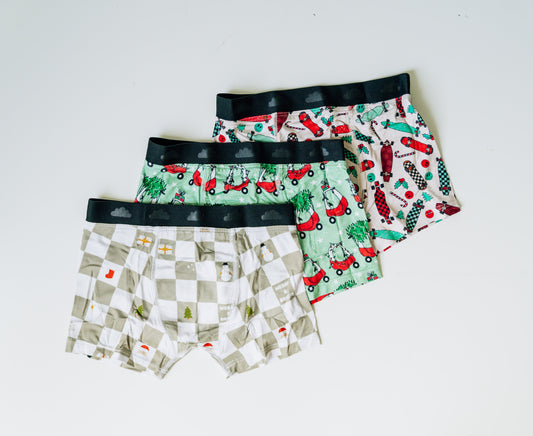 CHRISTMAS VIBES DREAM BOY'S BOXER BRIEF SET