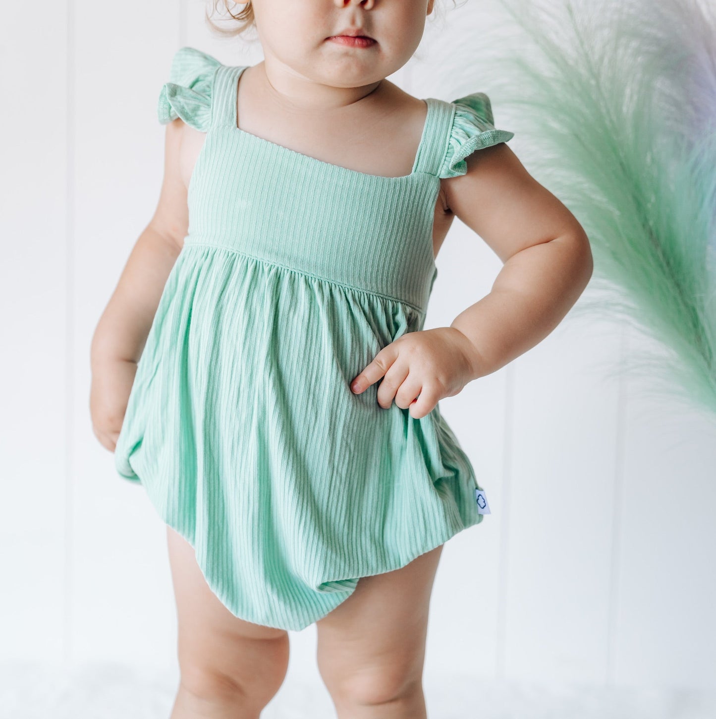 MINT RIB DREAM BUBBLE ROMPER