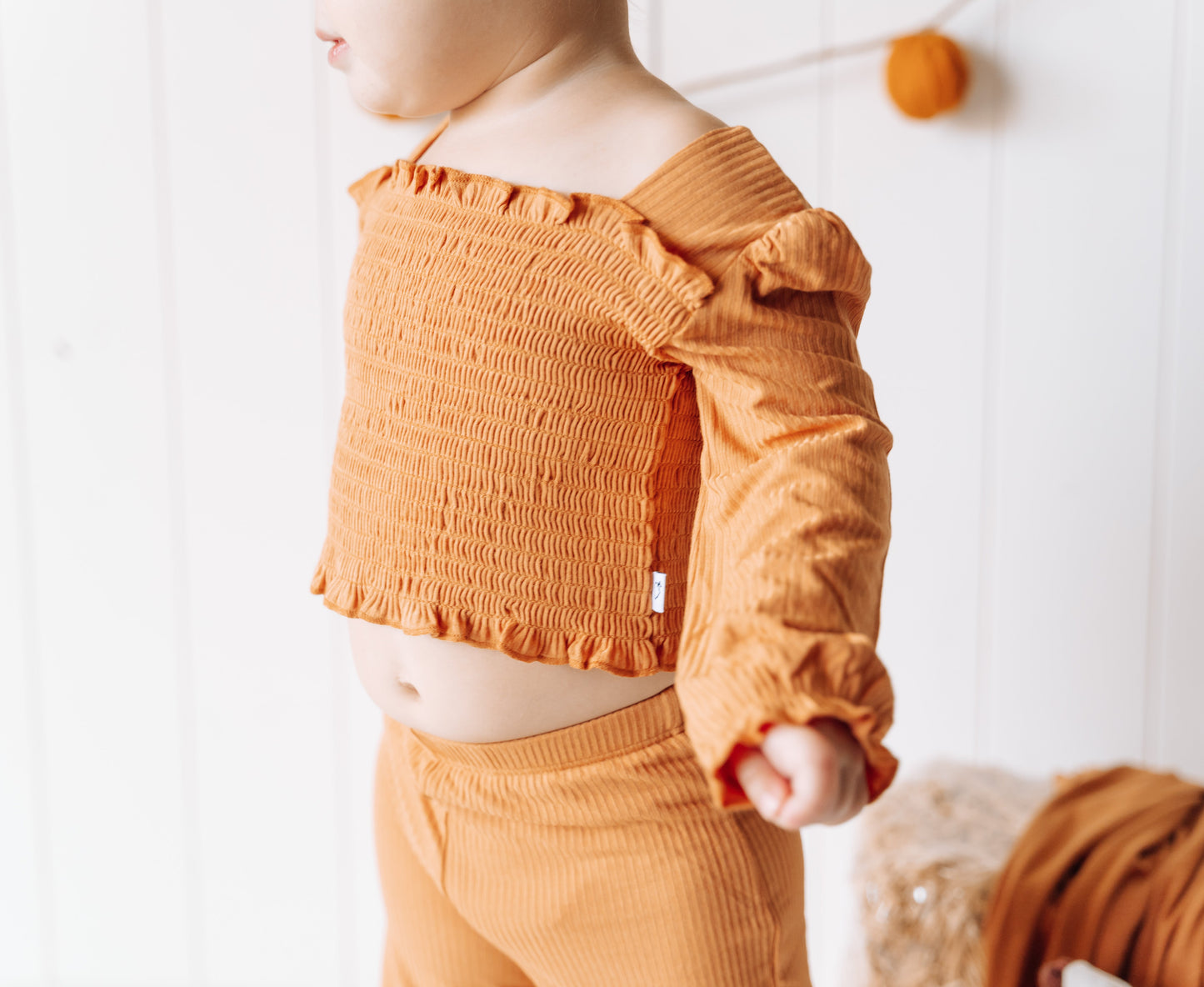 PUMPKIN RIB DREAM SMOCKED FLARE SET