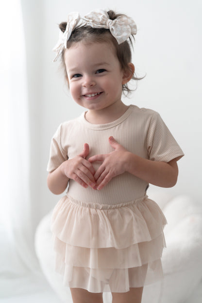 OAT RIB DREAM TUTU BODYSUIT DRESS