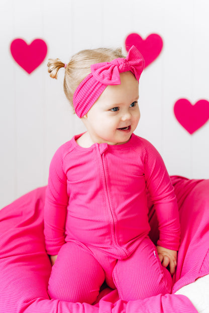 HOT PINK RIB DREAM ROMPER