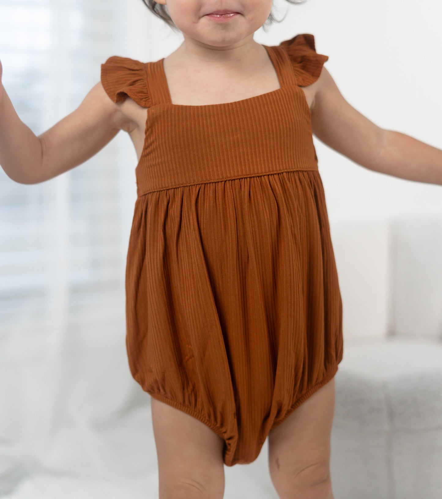 COPPER RIB DREAM BUBBLE ROMPER