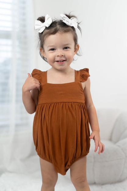 COPPER RIB DREAM BUBBLE ROMPER