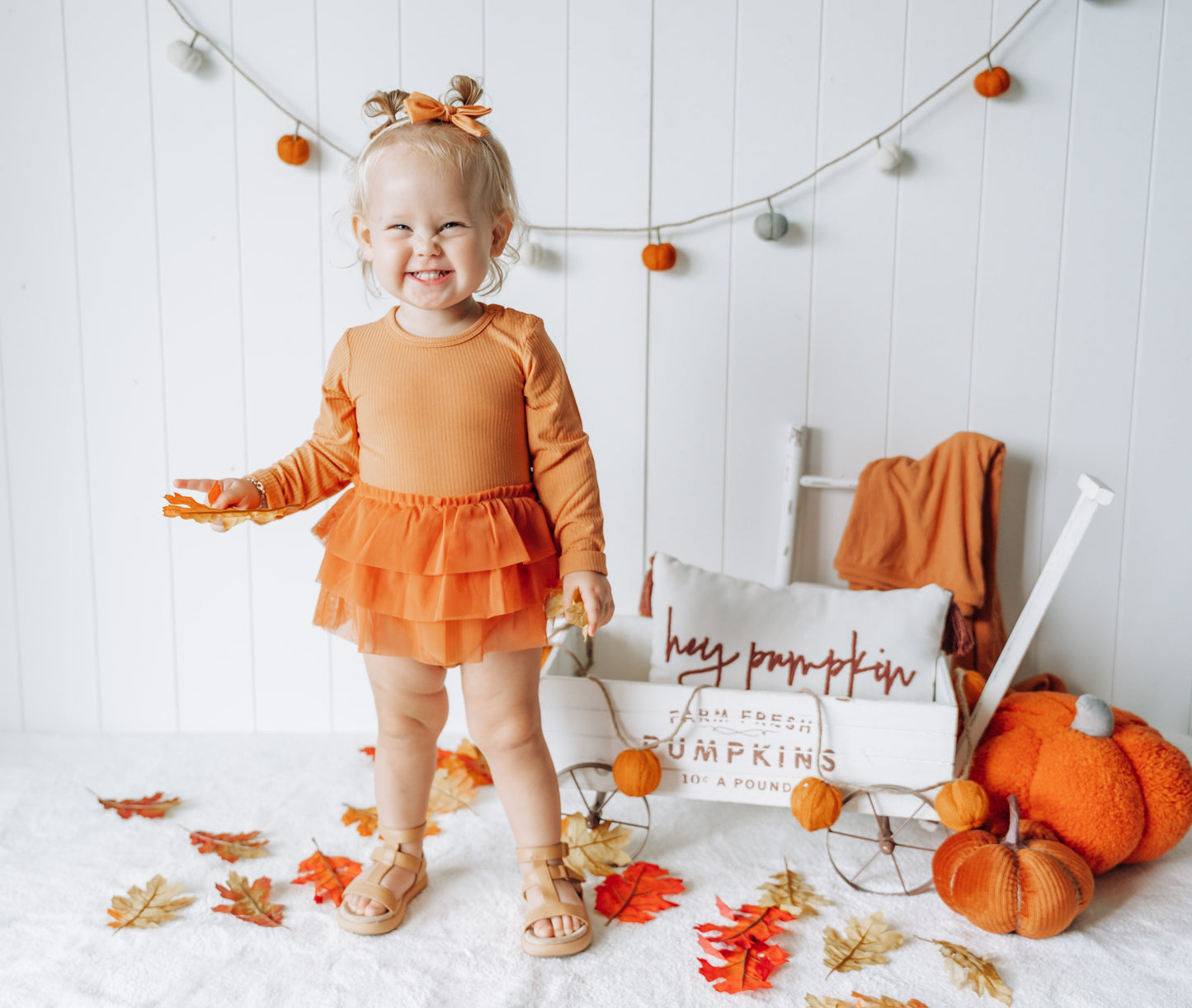 PUMPKIN RIB DREAM TUTU BODYSUIT DRESS