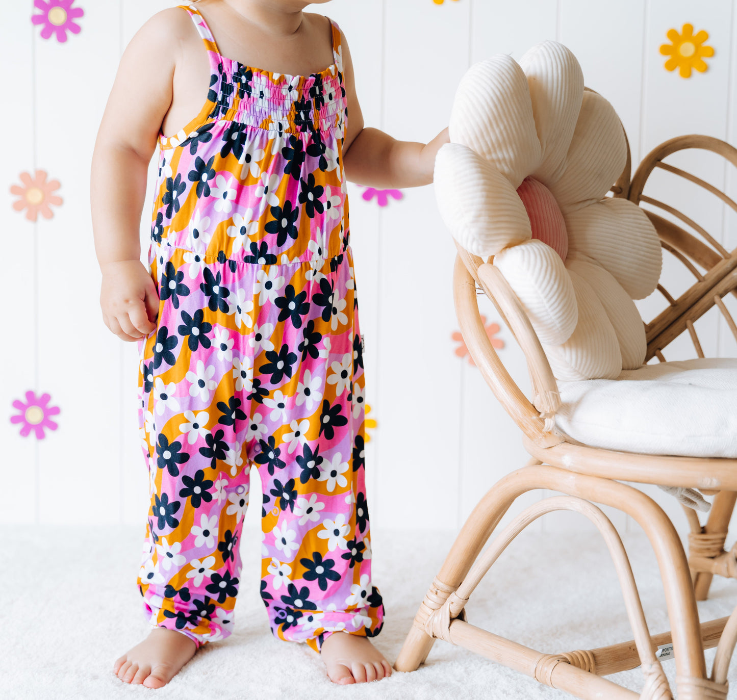 GROOVY DAISIEZZZ DREAM SMOCKED JUMPSUIT