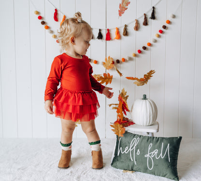 BRICK RIB DREAM TUTU BODYSUIT DRESS