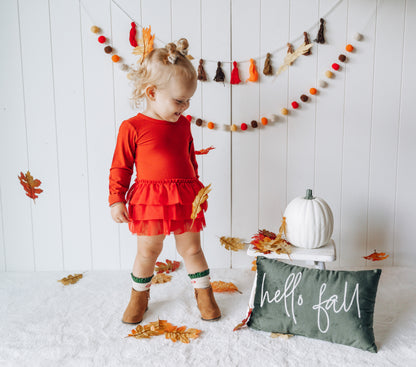 BRICK RIB DREAM TUTU BODYSUIT DRESS