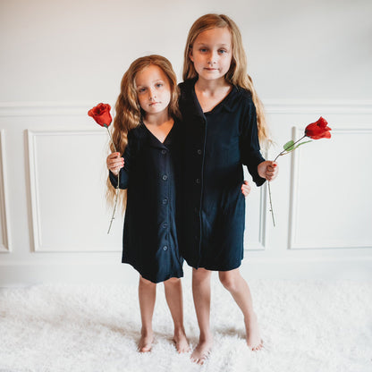 BLACK RIB GIRL'S DREAM GOWN