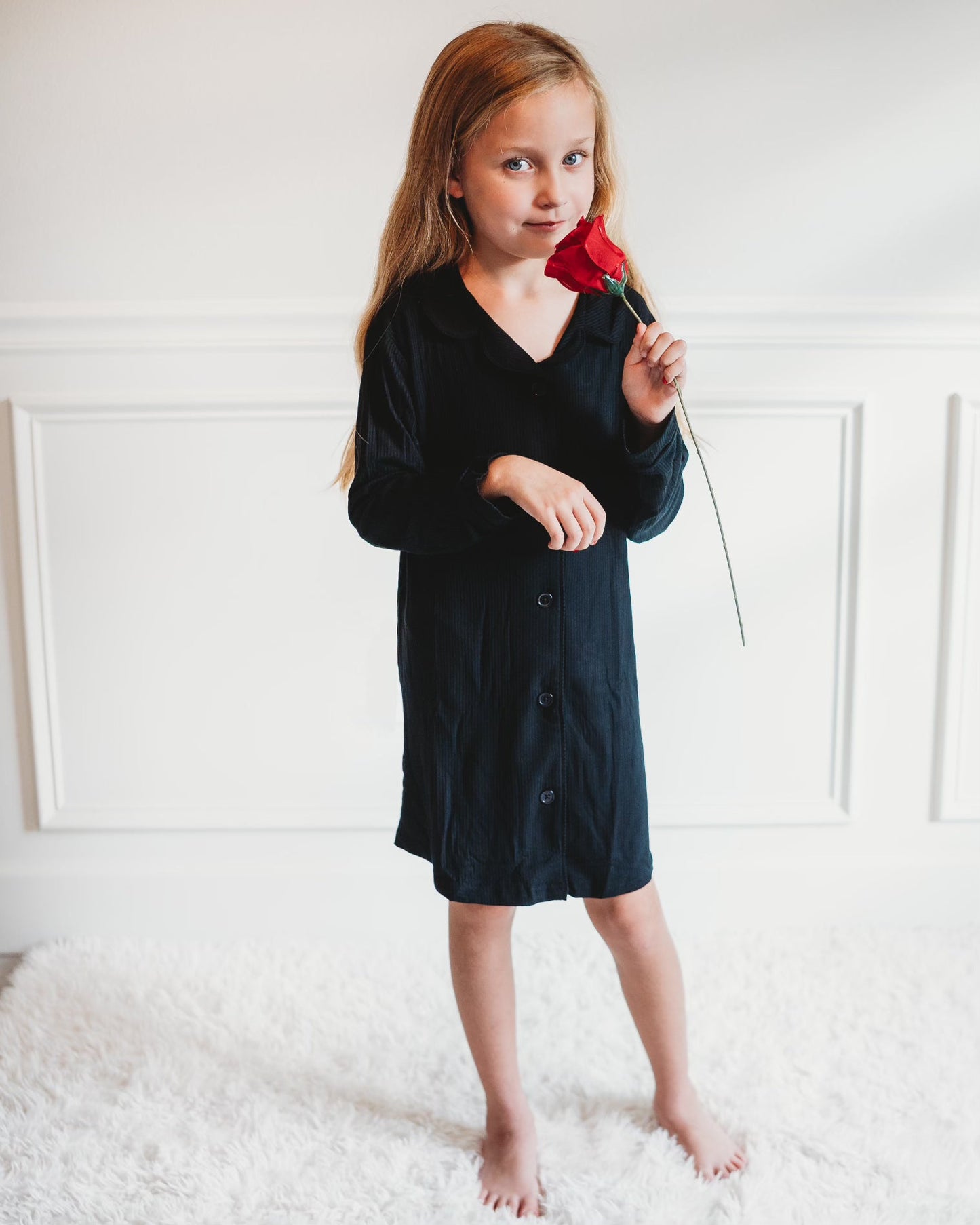 BLACK RIB GIRL'S DREAM GOWN