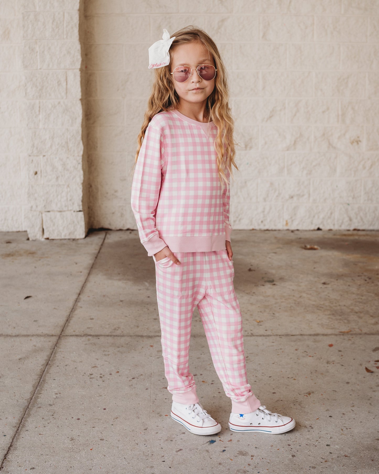 TAFFY PINK GINGHAM DREAM JOGGER