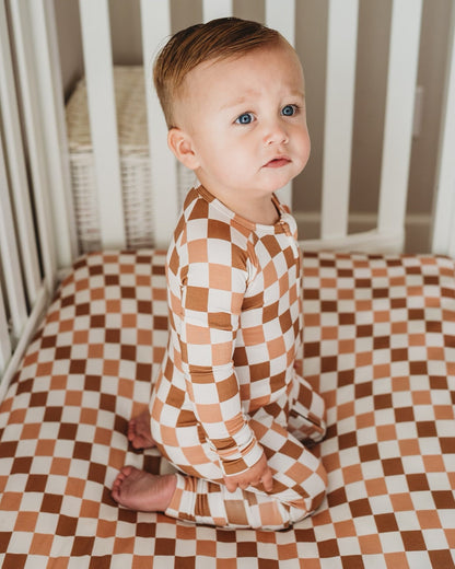 CHESTNUT CHECKERS DREAM ROMPER