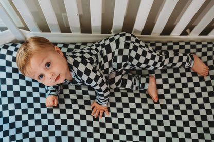 MIDNIGHT CHECKERS DREAM ROMPER