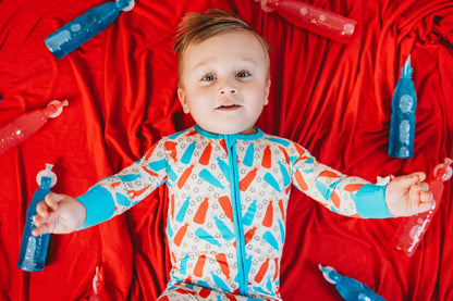 BURSTING RED WHITE & BLUE DREAM ROMPER