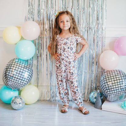 DISCO BIRTHDAY GIRL DREAM SMOCKED JUMPSUIT