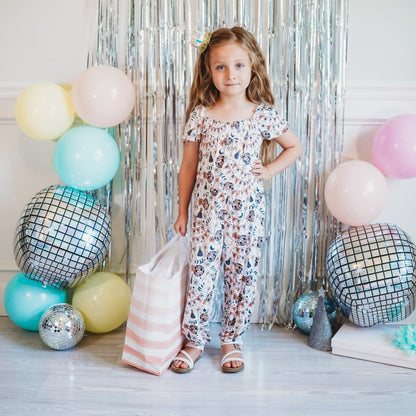 DISCO BIRTHDAY GIRL DREAM SMOCKED JUMPSUIT