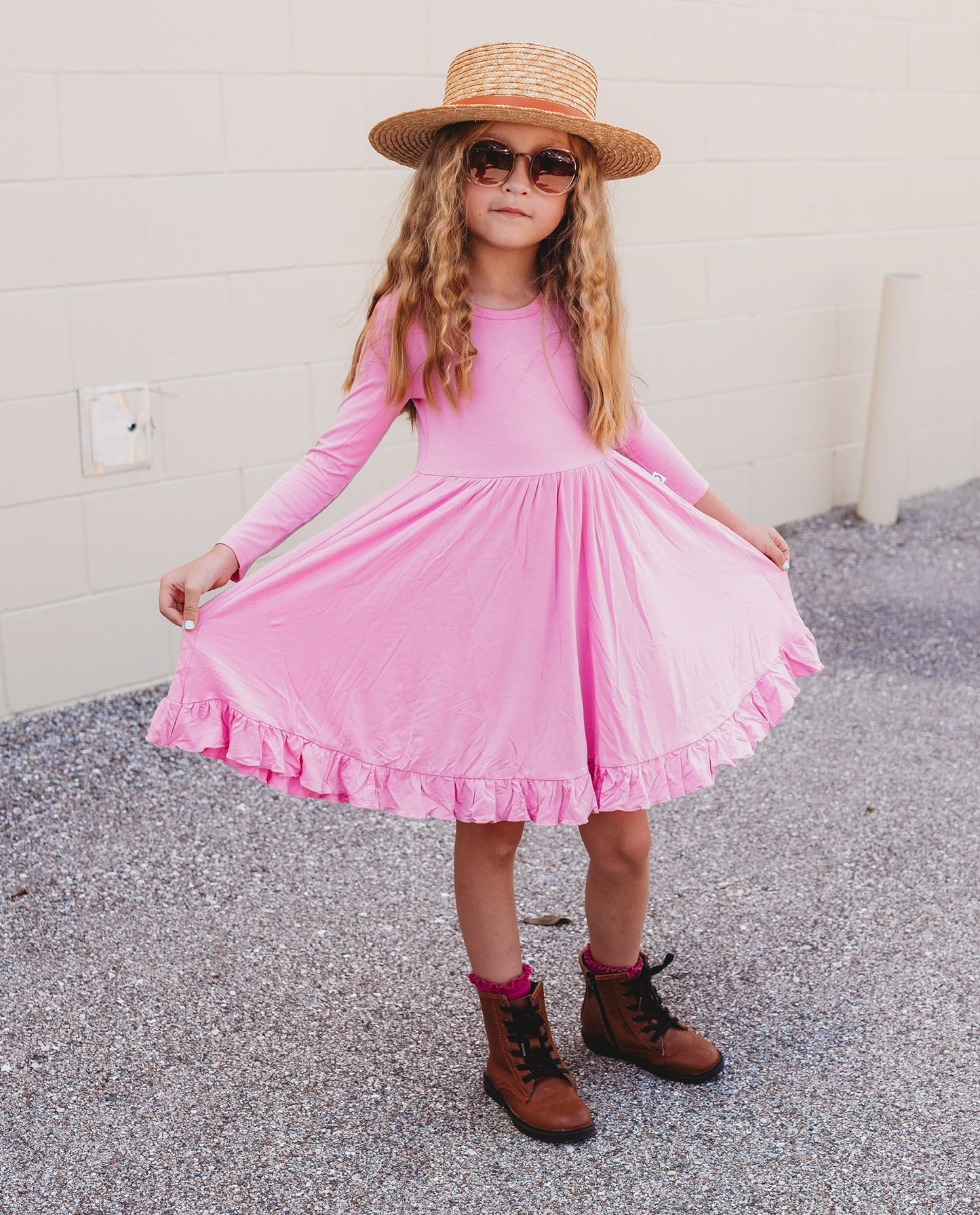 PETAL PINK DREAM RUFFLE DRESS