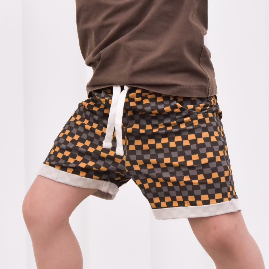 CHECK 'YA LATER SHORTS - BLACK/GOLD