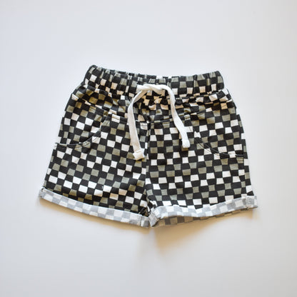 CHECK 'YA LATER SHORTS - BLACK/GREY