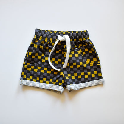 CHECK 'YA LATER SHORTS - BLACK/GOLD