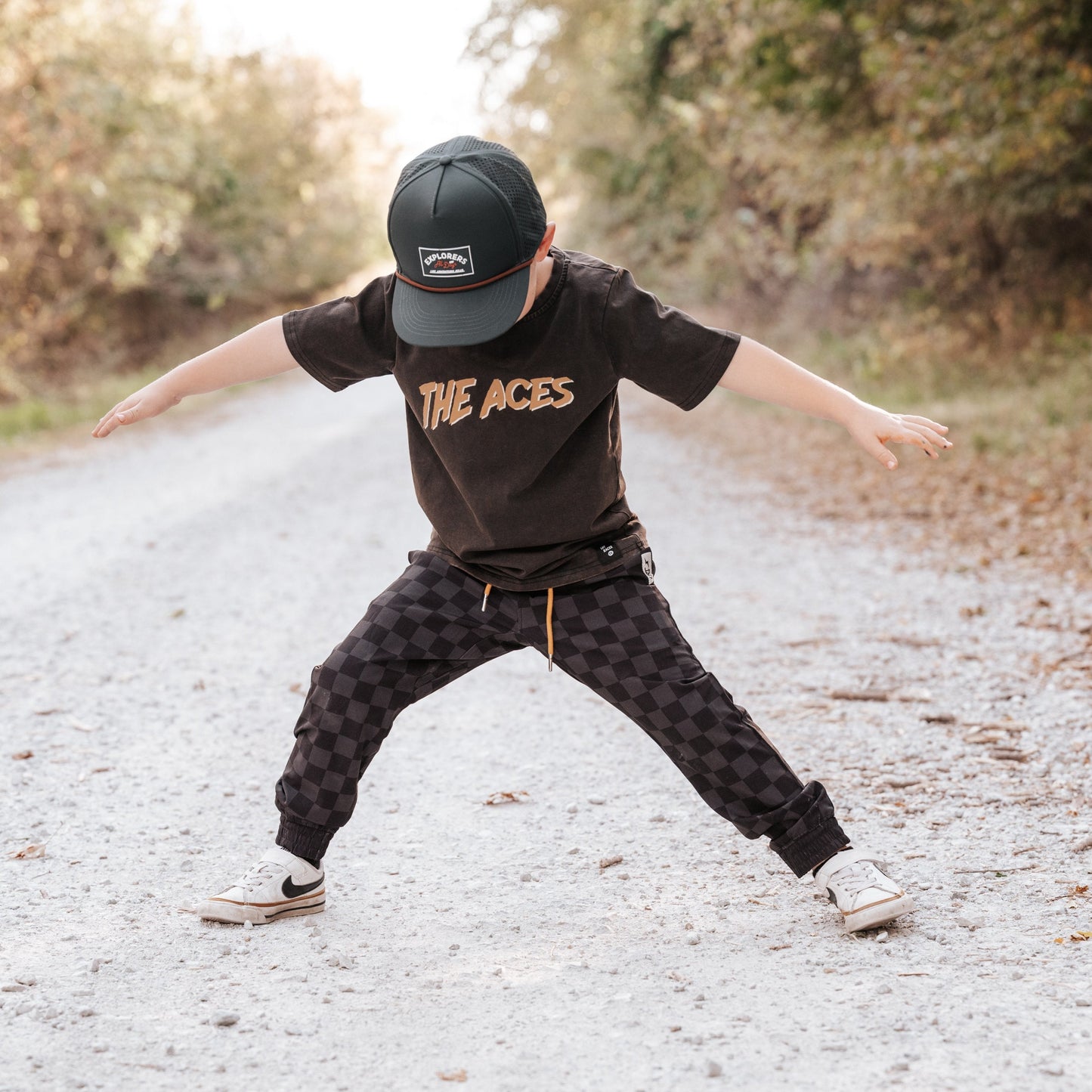 ATHLETIC JOGGER - BLACK MUTED CHECKERBOARD