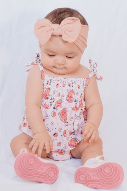 SCHOOL DREAMZZZ SMOCKED BUBBLE ROMPER