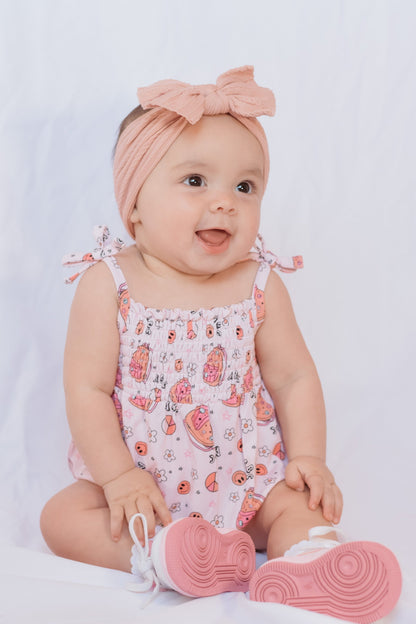 SCHOOL DREAMZZZ SMOCKED BUBBLE ROMPER