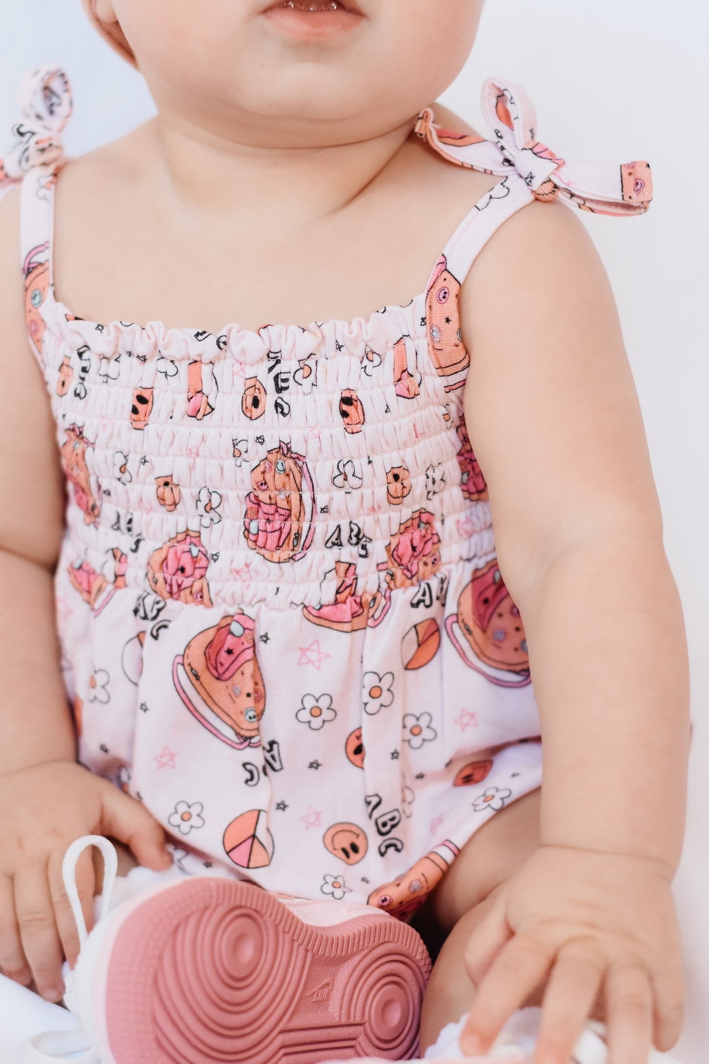 SCHOOL DREAMZZZ SMOCKED BUBBLE ROMPER