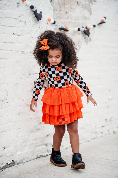 PUMPKIN CHECKMATE DREAM TUTU DRESS