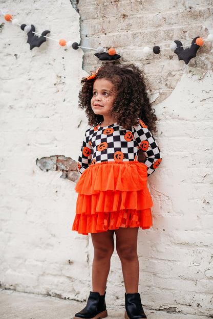 PUMPKIN CHECKMATE DREAM TUTU DRESS