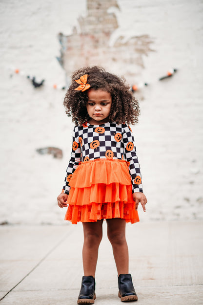 PUMPKIN CHECKMATE DREAM TUTU DRESS