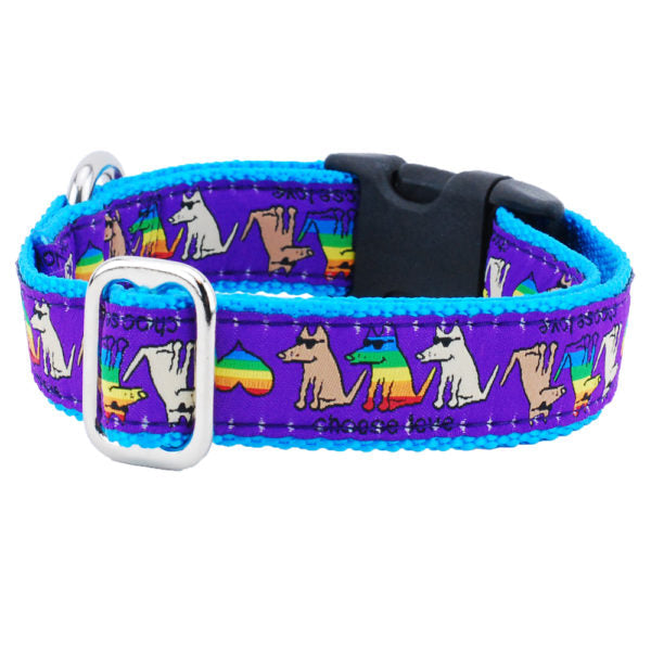 1″ Choose Love Teddy The Dog Essential Martingale Dog Collar