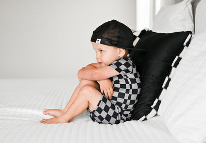 CHARCOAL CHECKERS DREAM SHORT SET