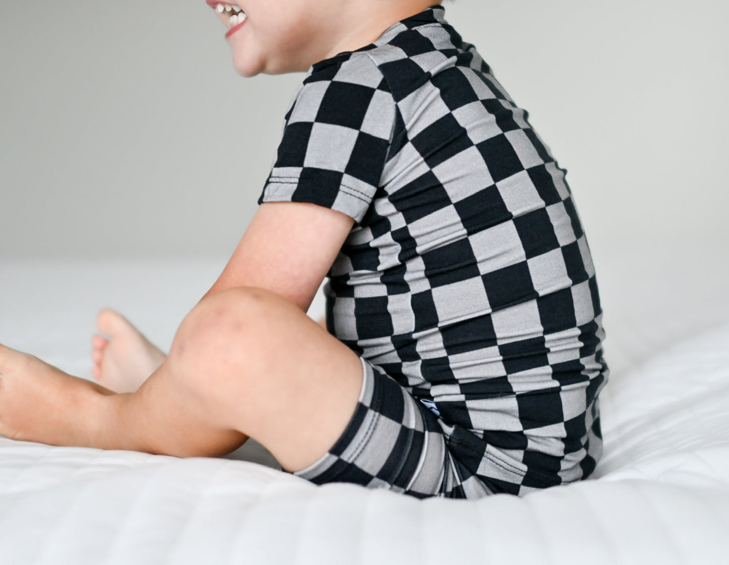 CHARCOAL CHECKERS DREAM SHORT SET