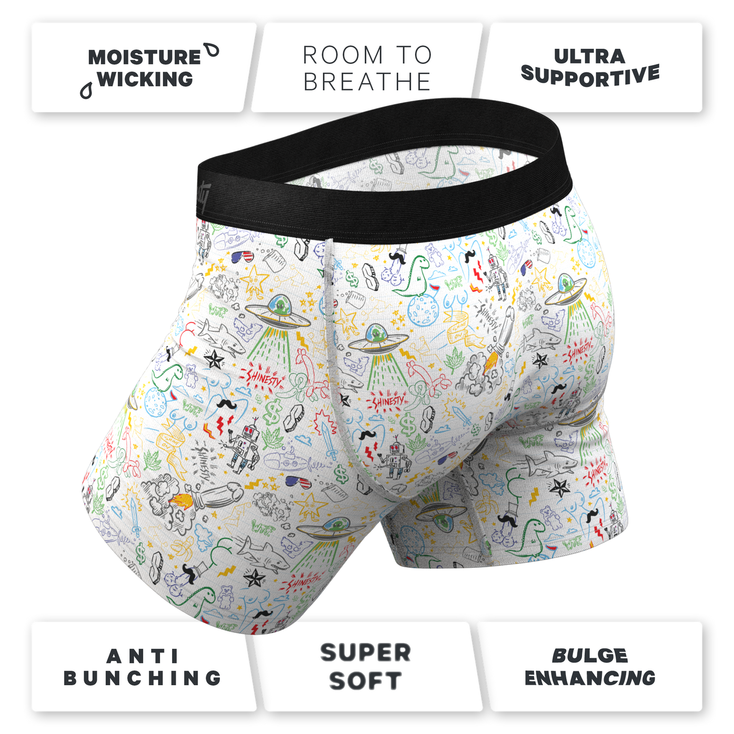 The Daily Detention | Doodle Ball Hammock® Pouch Underwear With Fly