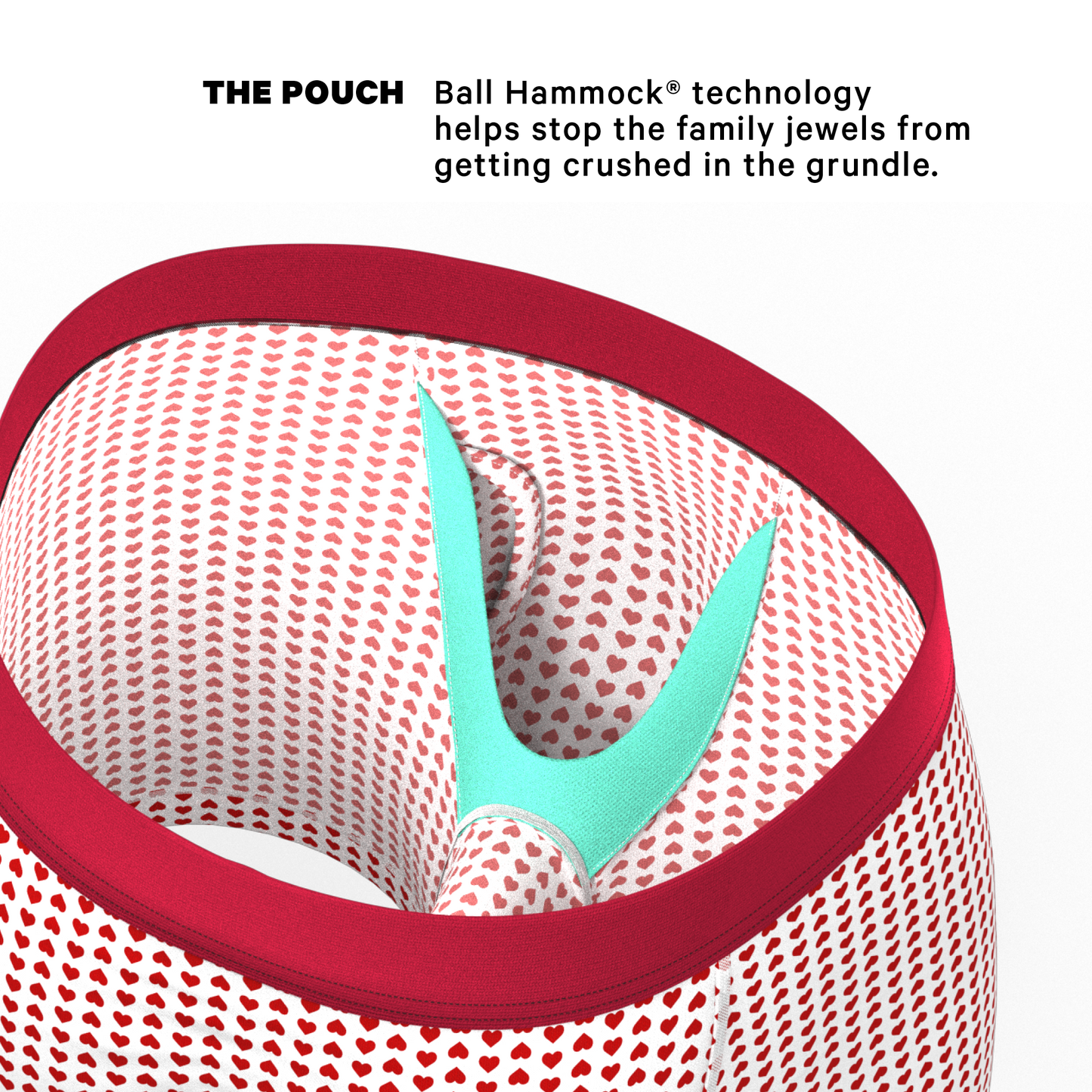 The Date Night | Valentine's Day Bow Ball Hammock® Pouch Underwear With Fly