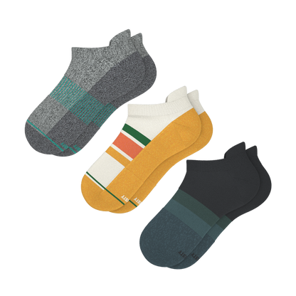 The Dawn to Dark | Heel Hammock™ Ankle Socks 3 Pack