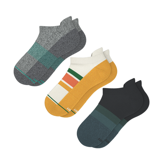 The Dawn to Dark | Heel Hammock™ Ankle Socks 3 Pack