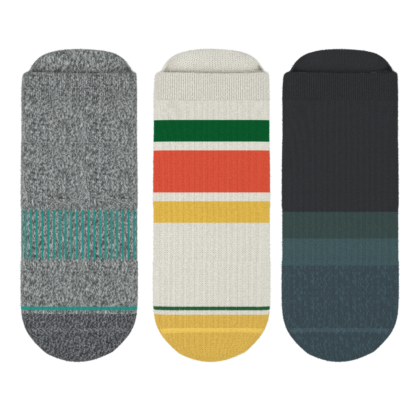 The Dawn to Dark | Heel Hammock™ Ankle Socks 3 Pack