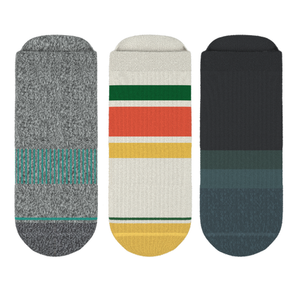 The Dawn to Dark | Heel Hammock™ Ankle Socks 3 Pack