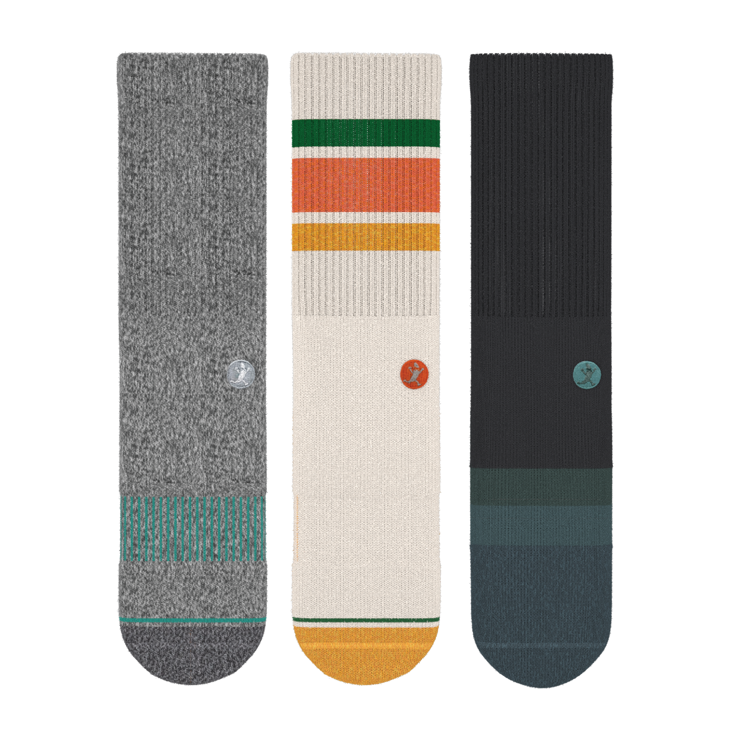 The Dawn to Dark | Heel Hammock™ Crew Socks 3 Pack